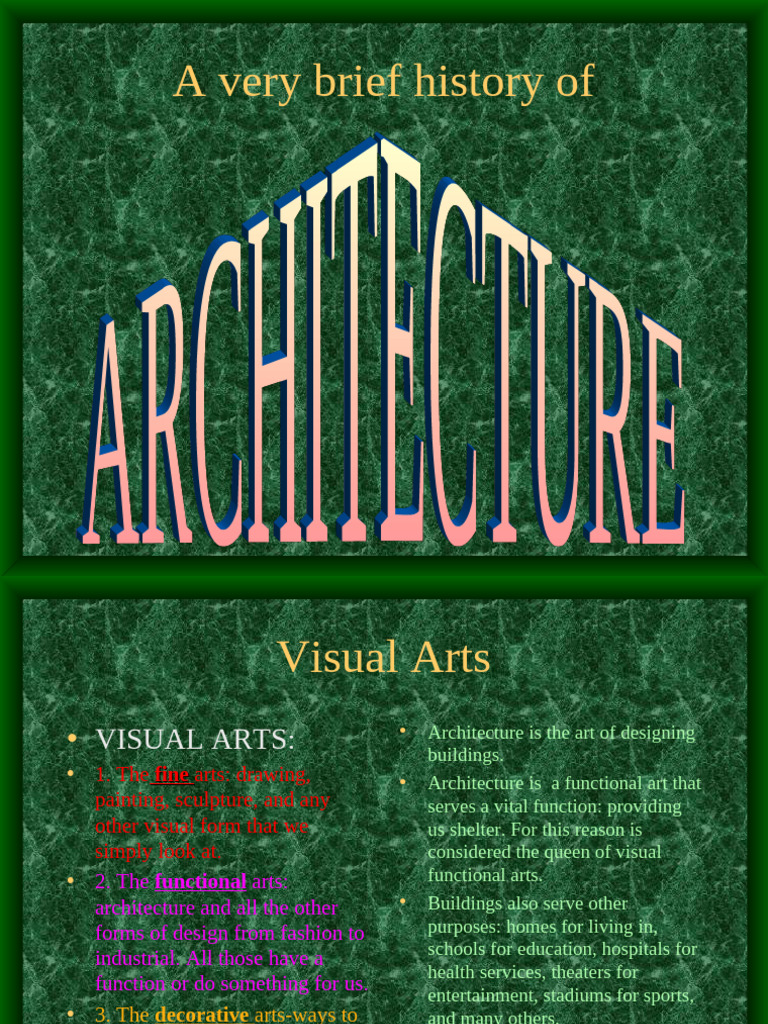 History of Visual Arts and Architecture | PDF | Architectural Design ...