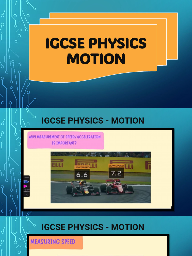 IGCSE Physics: Motion Concepts | PDF