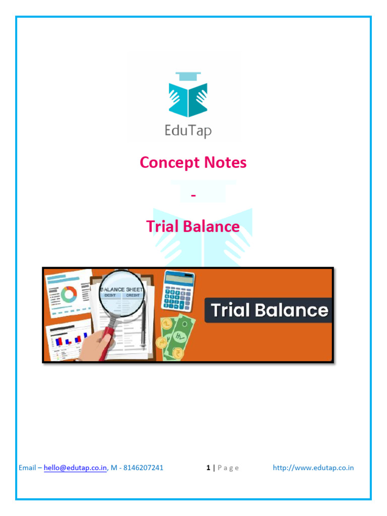 Trial Balance Preparation Guide | PDF | Debits And Credits | Financial ...
