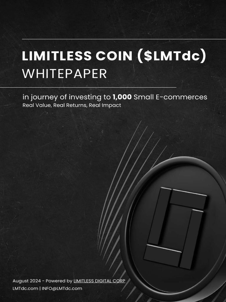 LIMITLESS Coin Whitepaper V2.3 (LMTDC) - Compressed | PDF | Regulatory  Compliance | Investing