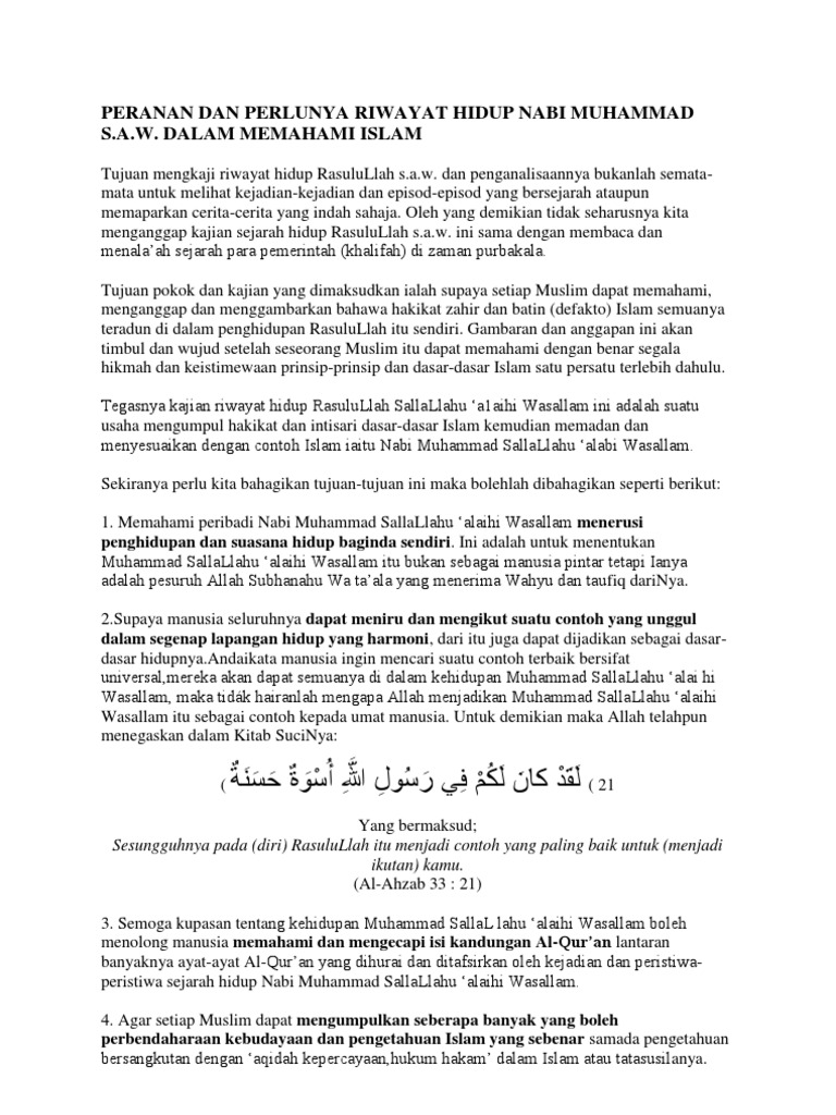 Isi2 Peranan Nabi Muhammad S A W
