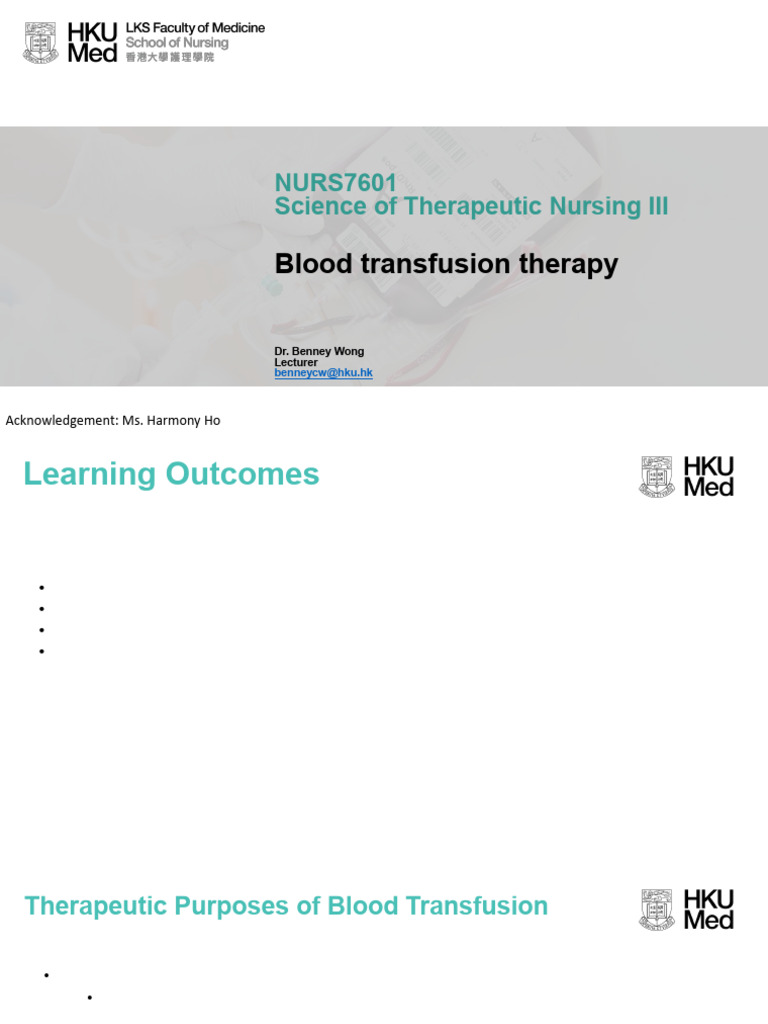 Blood Transfusion Therapy Guidelines | PDF | Blood Transfusion ...