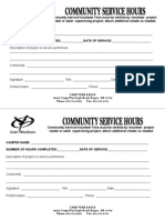 Community Service Form