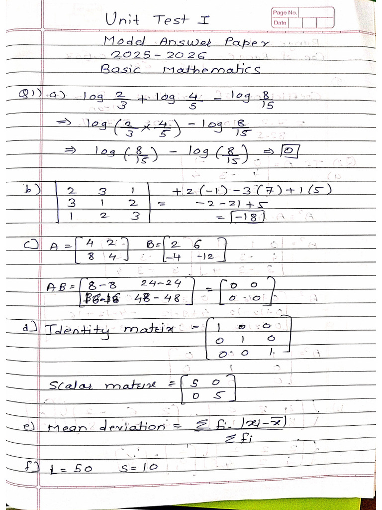 Unit Test - 1 Solution | PDF