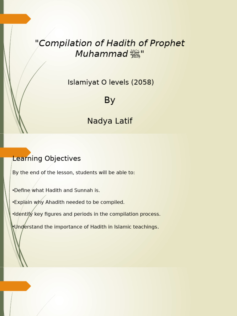 Hadith Compilation in Islam Explained | PDF | Hadith | Muhammad