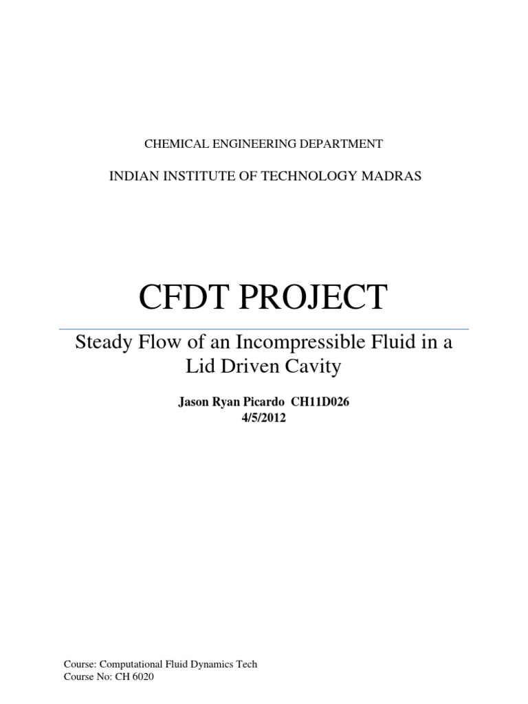 Lid Driven Cavity Flow Analysis | PDF | Reynolds Number | Computational ...