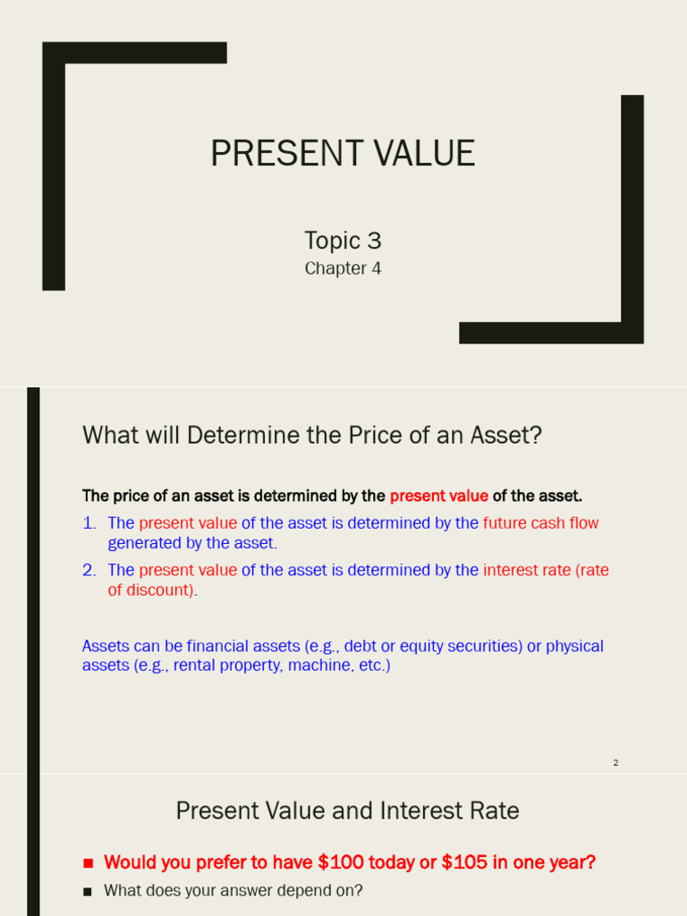 Understanding Present Value and Interest Rates | PDF | Present Value ...