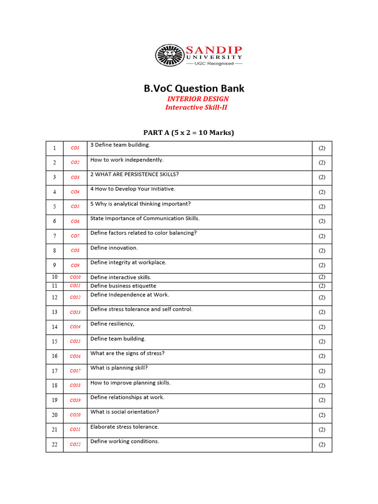 SY QB - Interactive Skill 2 | PDF | Psychological Resilience | Psychology