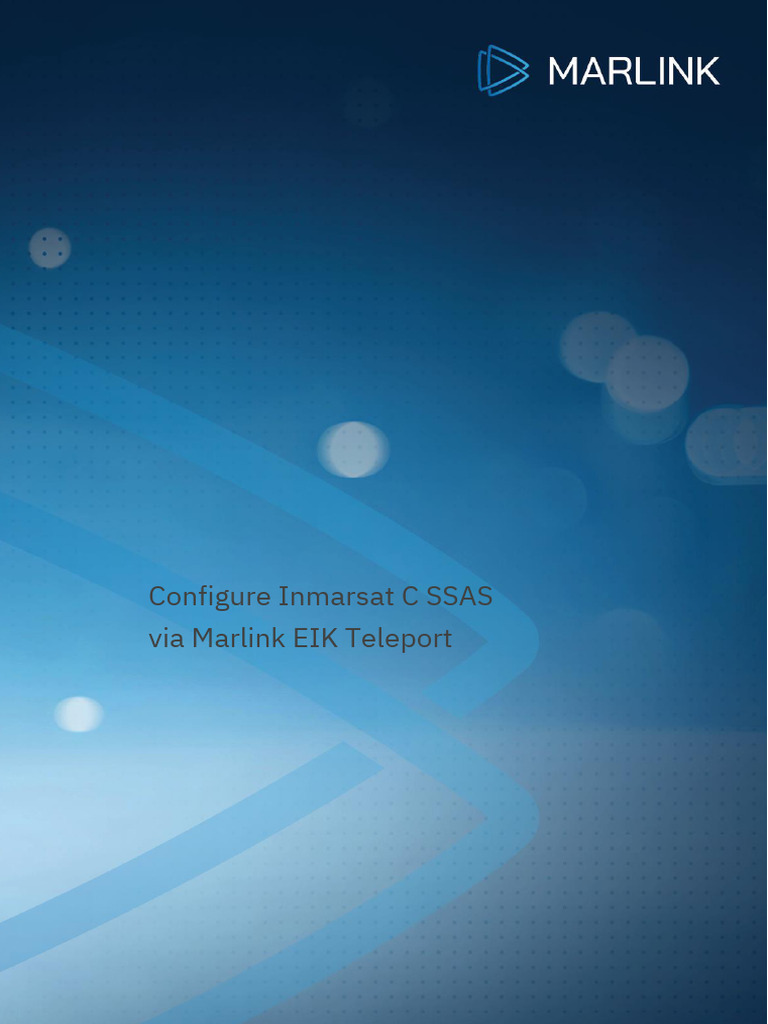 Inmarsat C SSAS Configuration Guide | PDF | Fax | Telecommunications