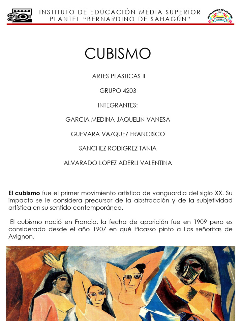 Historia y características del cubismo | PDF | Cubismo | Pablo Picasso