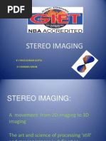 Stereo Imaging: K V Ravi Kumar Gupta D Chandra Kiran