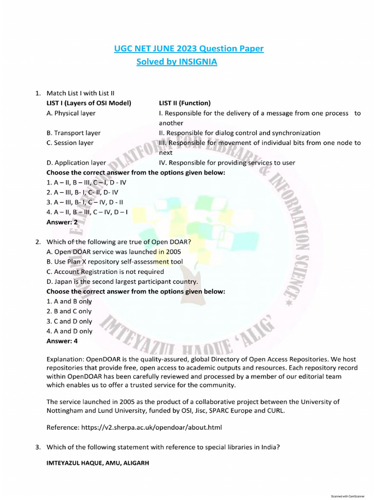 Ugc Net June 2023 Question Paper | PDF