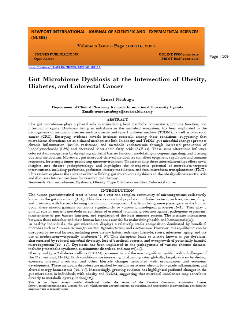 Gut Microbiome Dysbiosis and Disease Links | PDF | Lipopolysaccharide ...