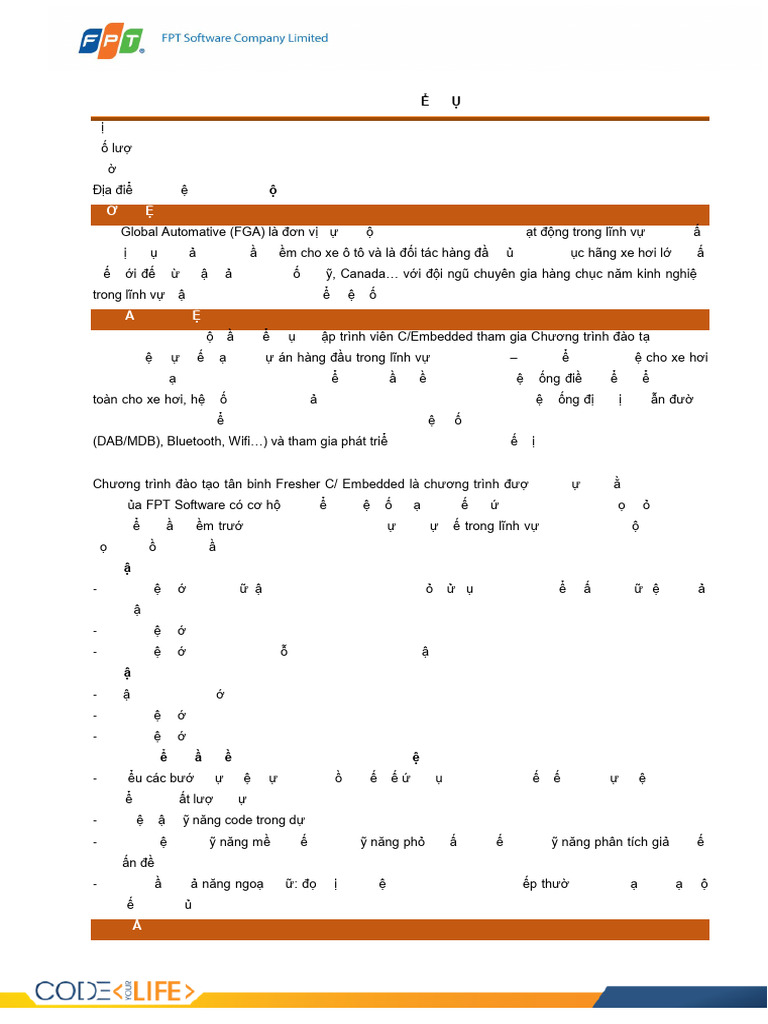 (FPT Software) Fresher Embedded | PDF