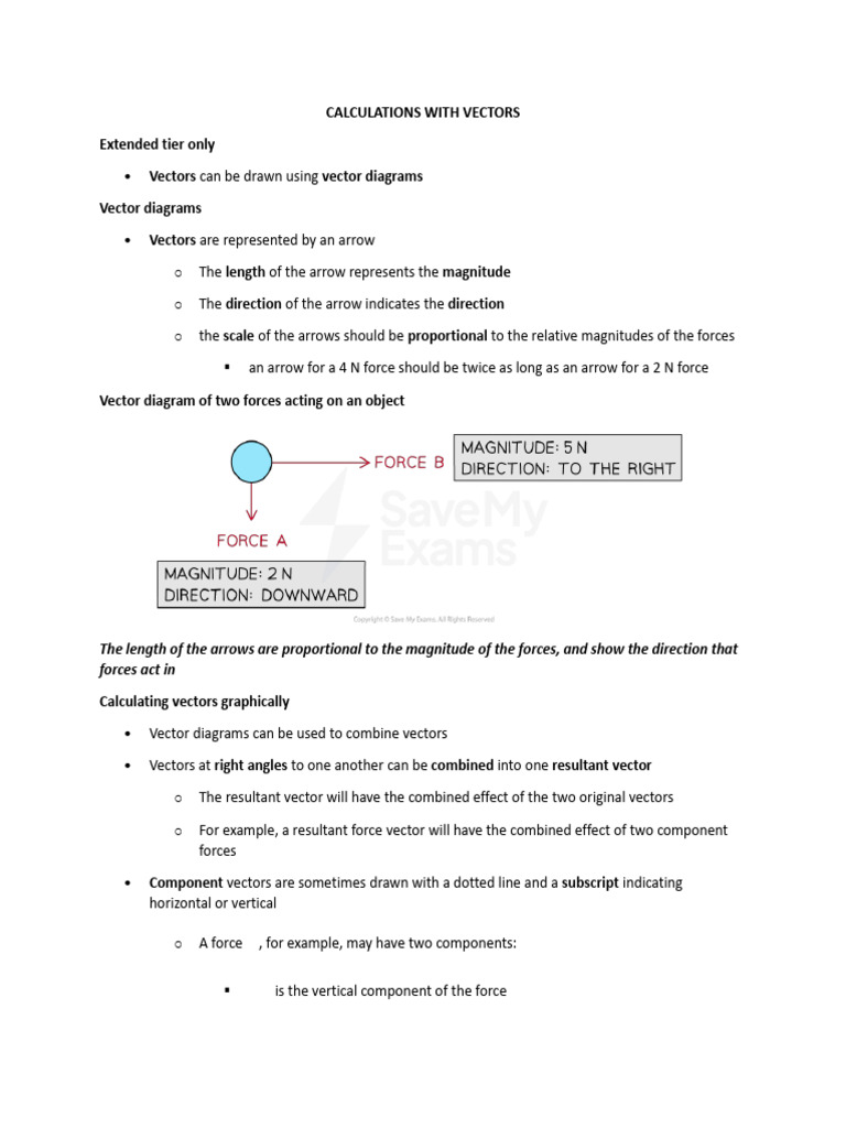 Calculations With Vectors | PDF | Euclidean Vector | Force