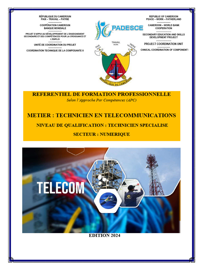 Référentiel de Formation en Télécommunications | PDF | Pédagogie ...