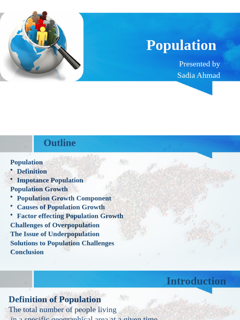 Population Presentation | PDF | Population Growth | Human Overpopulation