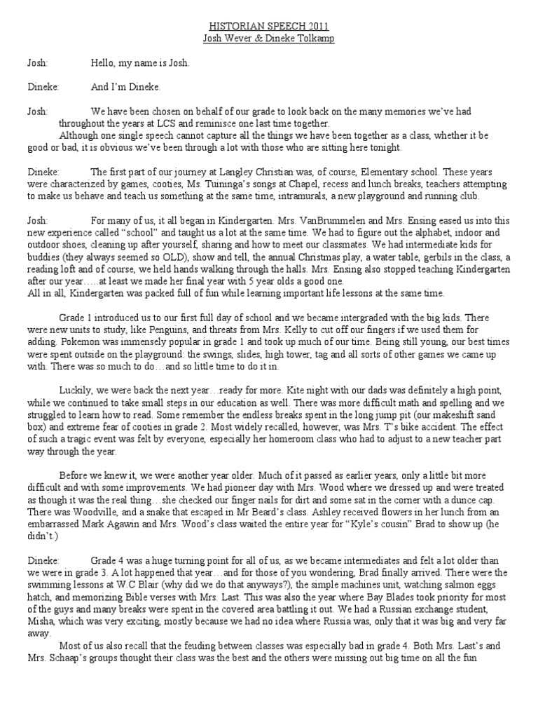 How to write a student council speech picture