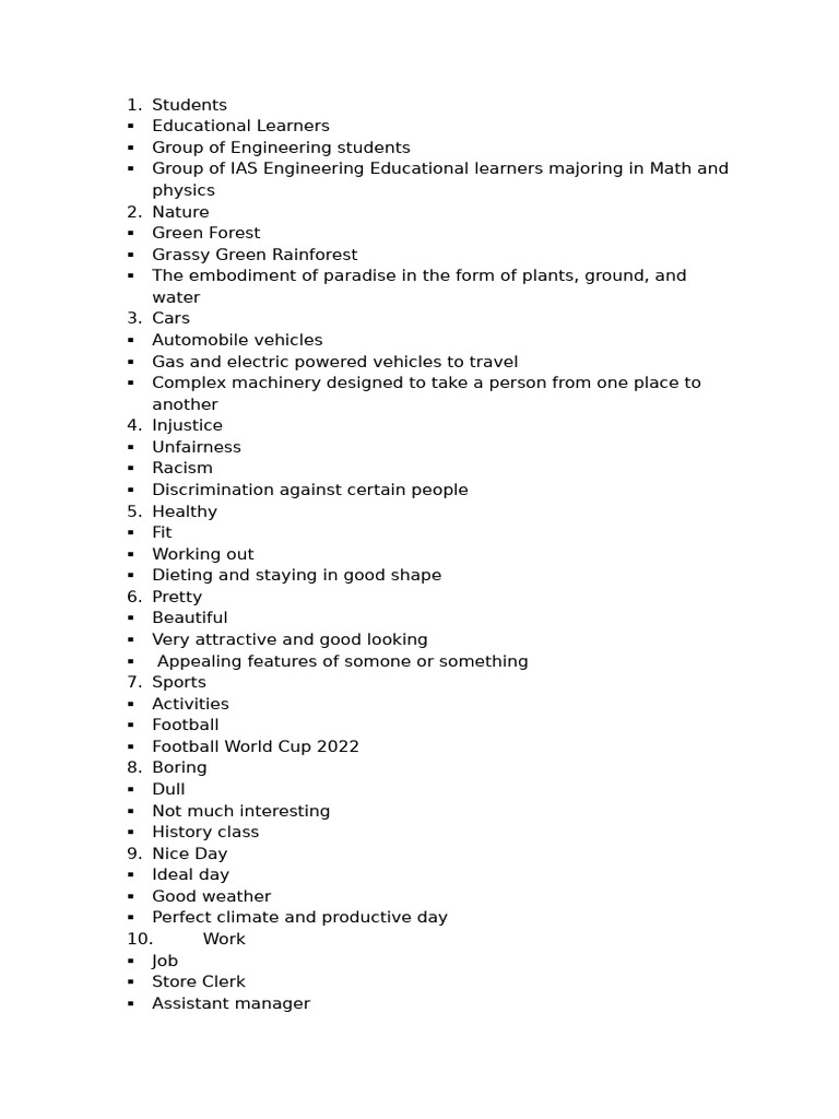 Diverse Topics: Education, Nature, and More | PDF