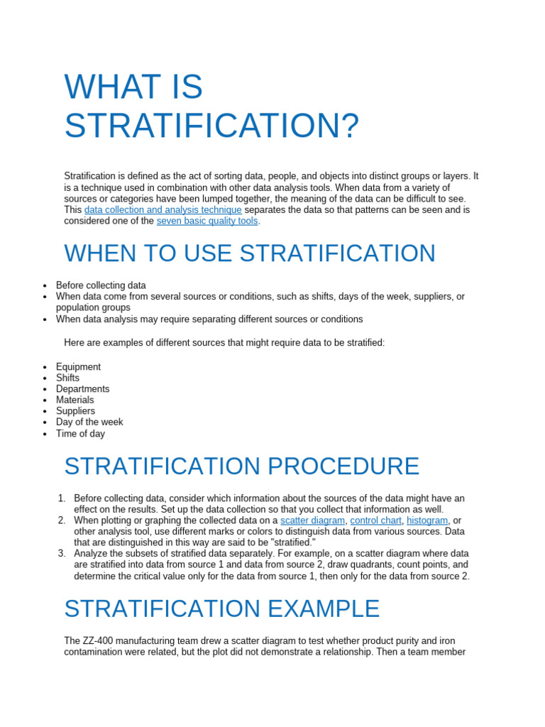 Understanding Stratification in QC Tools | PDF | Data | Scatter Plot