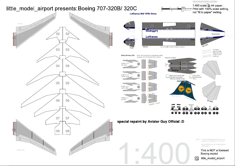 400scale Lufthansa B707-320B | PDF
