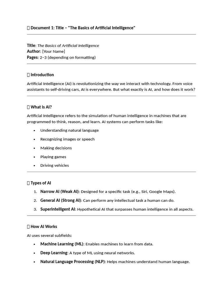 Basics of Artificial Intelligence | PDF | Artificial Intelligence ...