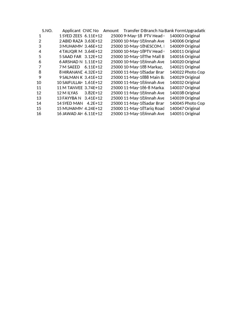 JPG To Excel SQi | PDF