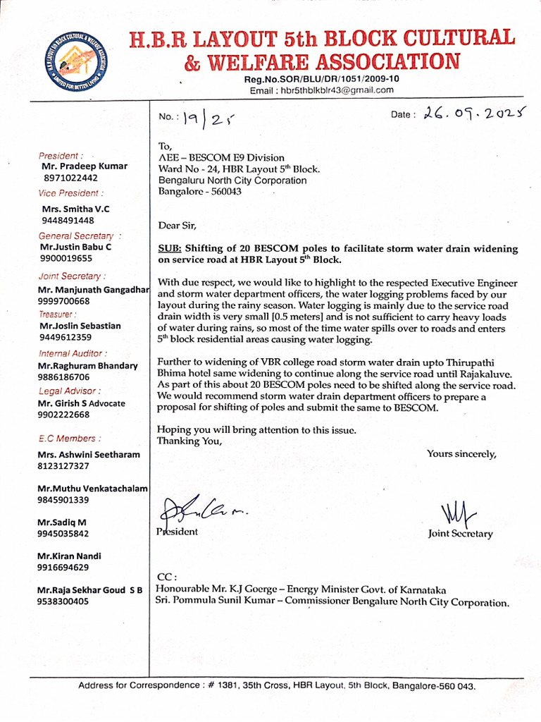 Bescom Pole Shifting | PDF