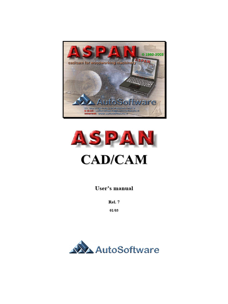 ASPAN CAD/CAM User Manual Overview | PDF | Computer File | Computer Program