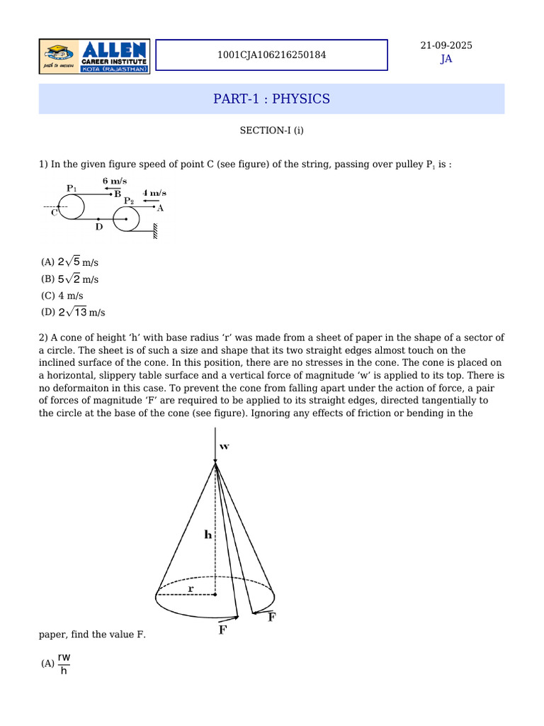 Solution | PDF | Force | Physical Phenomena
