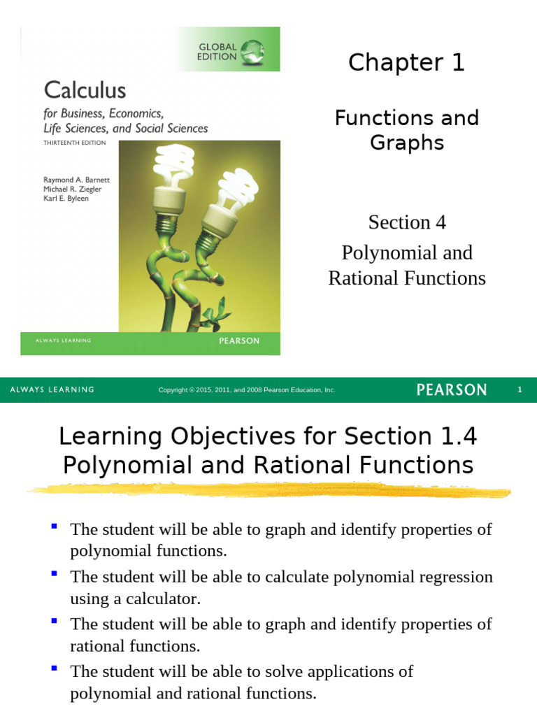 Polynomial and Rational Functions Guide | PDF | Asymptote | Function ...
