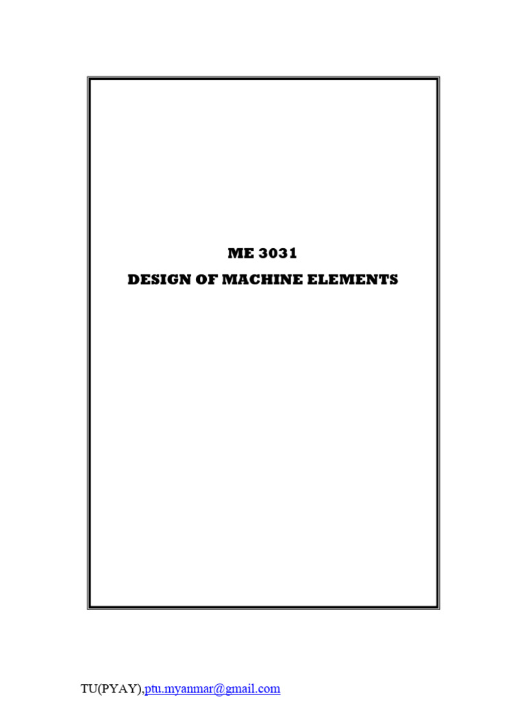 Machine Elements Design Questions & Solutions | PDF | Bending | Stress ...