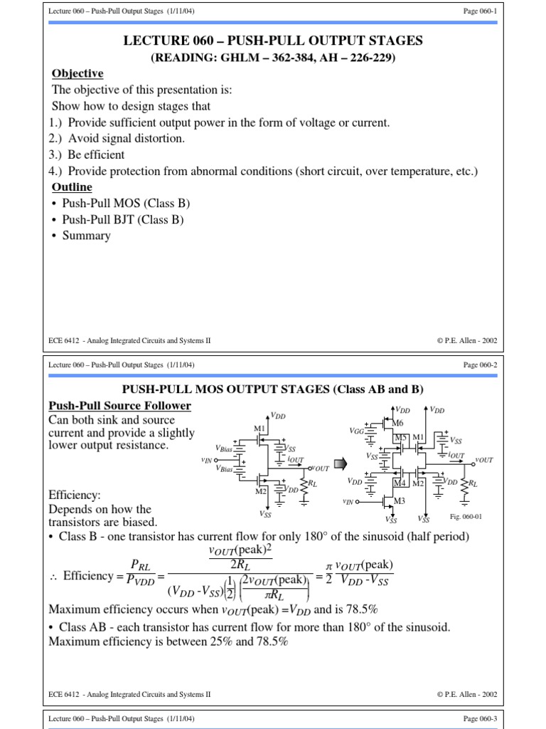 L060 Push Pull (2UP) PDF Amplifier Bipolar Junction Transistor