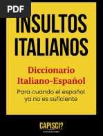 Insultos y Groserías en Italiano | PDF