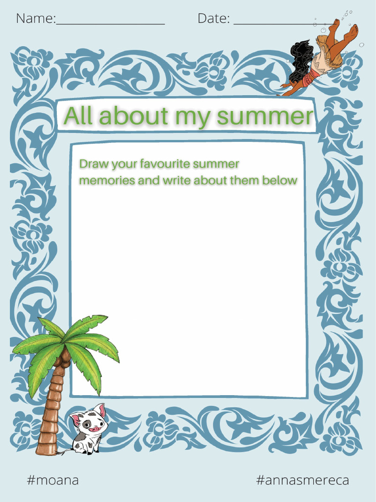 All About My Summer Fun Activities Games Writing Creative Writing Task ...