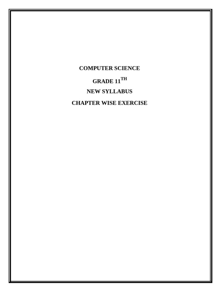 Computer Science 1st Year Syllabus Guide | PDF | Key (Cryptography ...