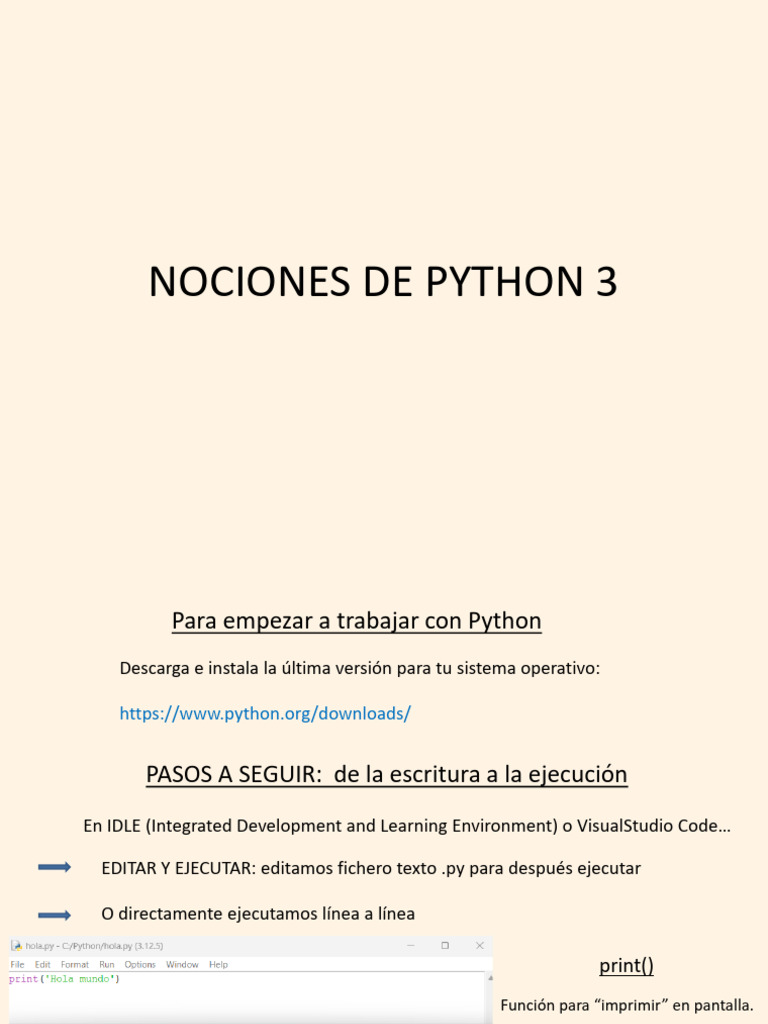 Introducción a Python 3: Fundamentos Esenciales | PDF | Python ...