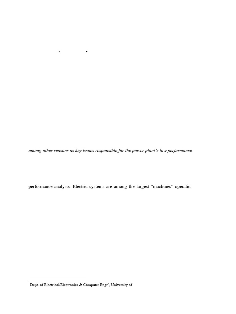 Ibom Power Plant Performance Analysis | PDF | Power Station ...