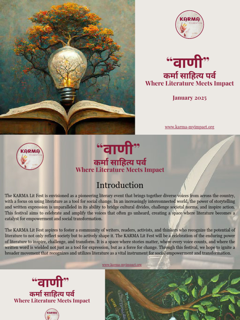 KARMA Lit Fest: Literature for Change | PDF | Karma | Storytelling