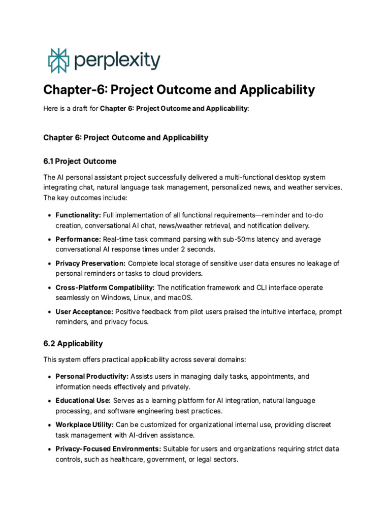 AI Personal Assistant Project Outcomes | PDF | Graphical User ...