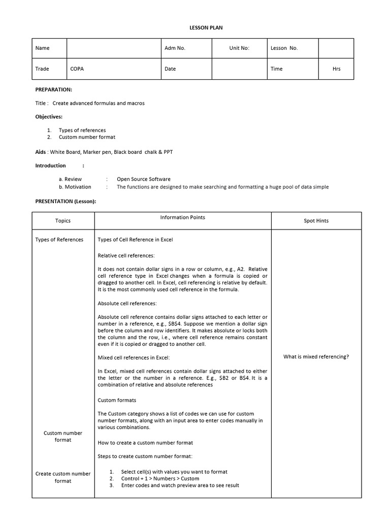 Advanced Excel Formulas & Macros Guide | PDF | Microsoft Excel ...