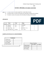 Scott - Connection Three Phase To 2 - Phase Conversion - Index No. 11