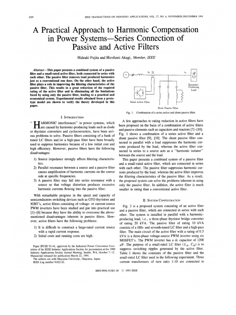 A Practical Approach To Harmonic Compensation in Power Syste | PDF