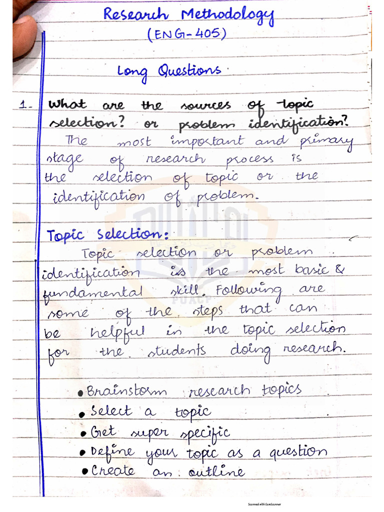 Research Methodology Questions Watermarked 696 | PDF