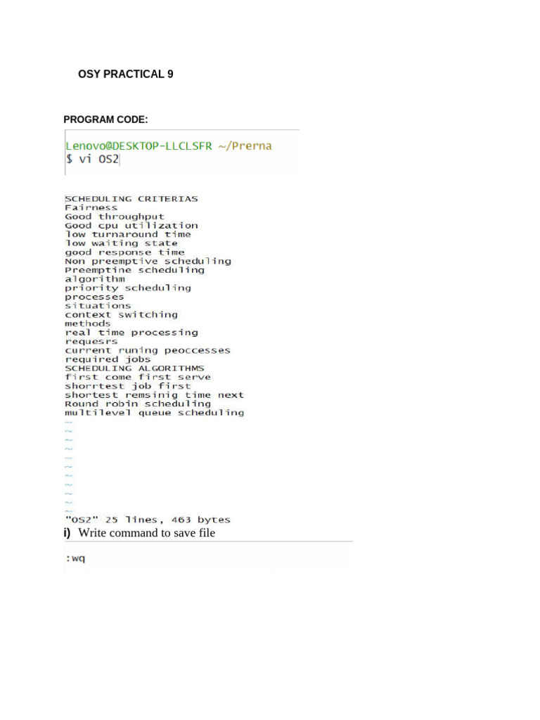 Osy Practical | PDF