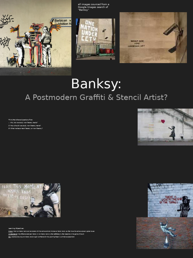 Banksy A Postmodern Graffiti Stencil Artist | PDF | Intertextuality