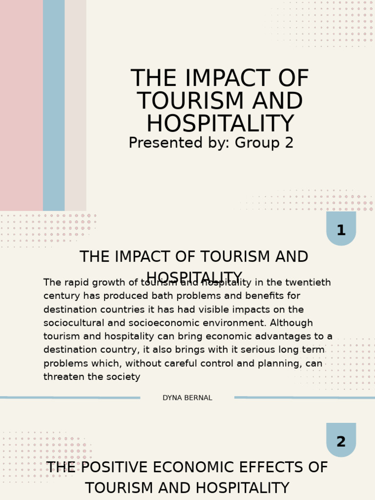 The Impact of Tourism and Hospitality 20241103 134933 0000 | PDF ...