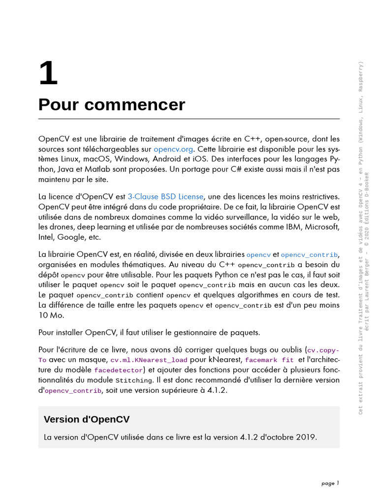 Introduction à OpenCV 4 en Python | PDF | Python (Langage de ...