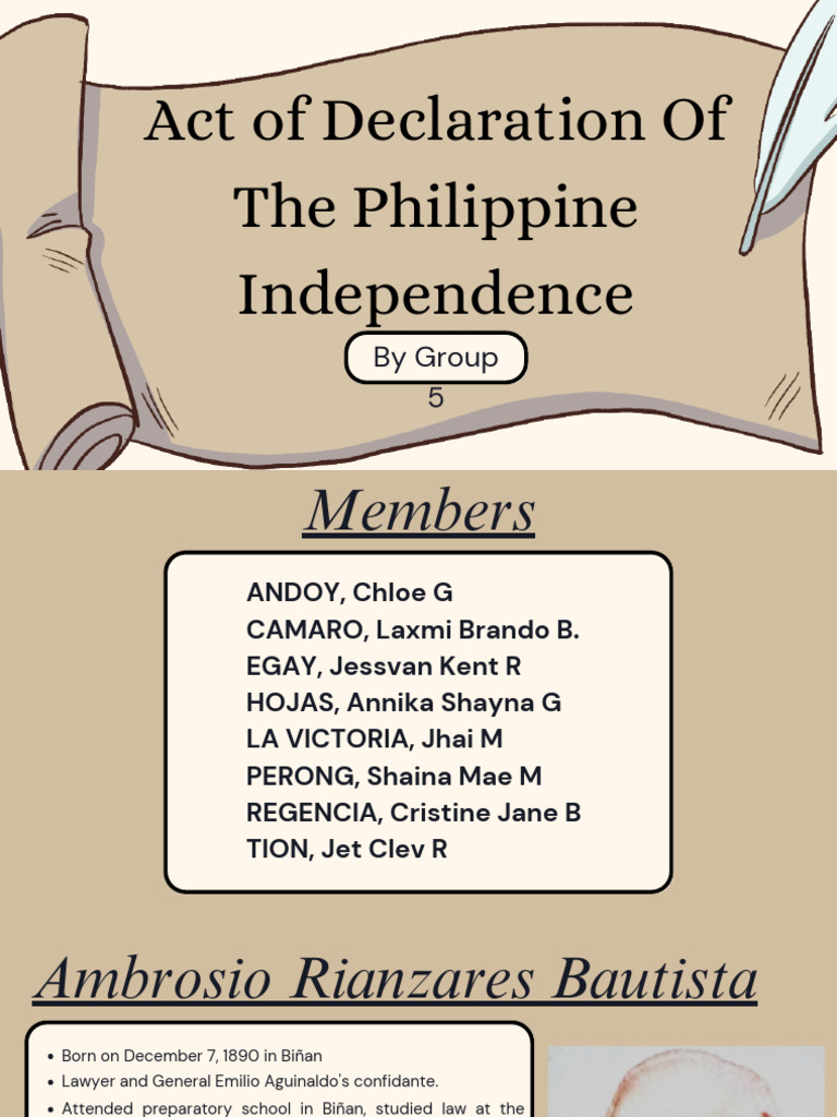 Philippine Independence Declaration | PDF | Spanish East Indies ...