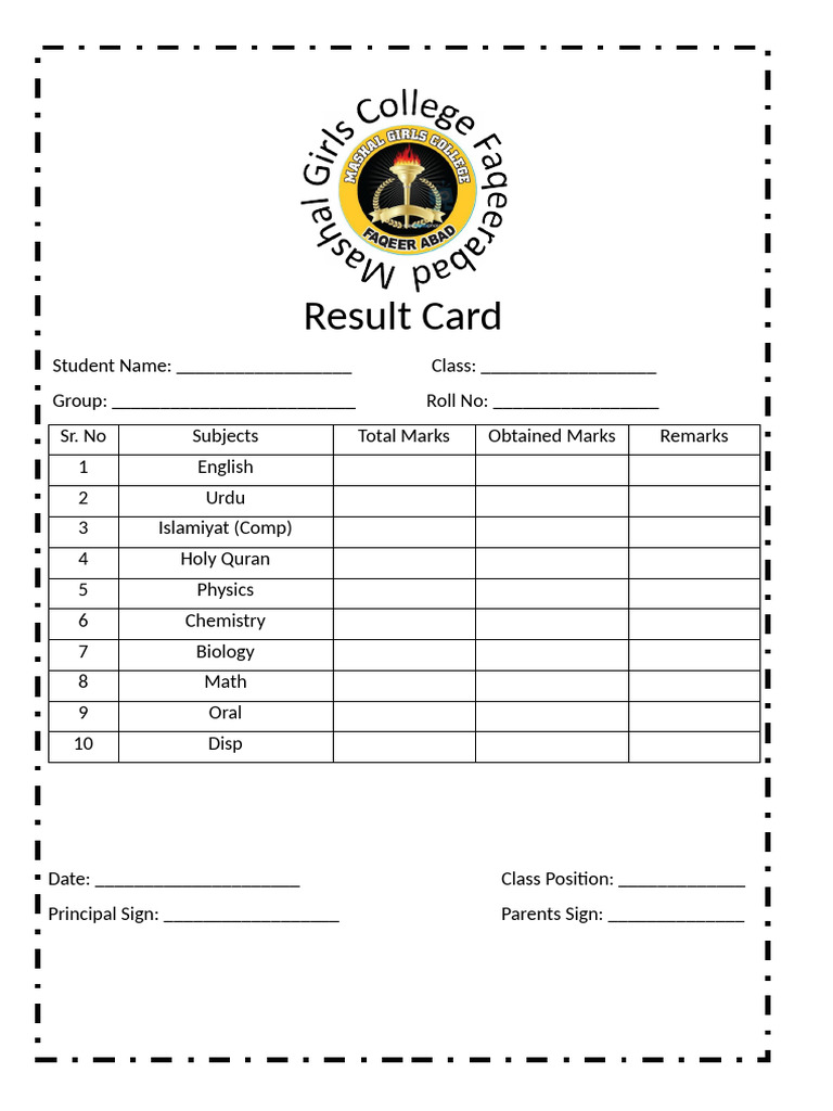 Result Card | PDF